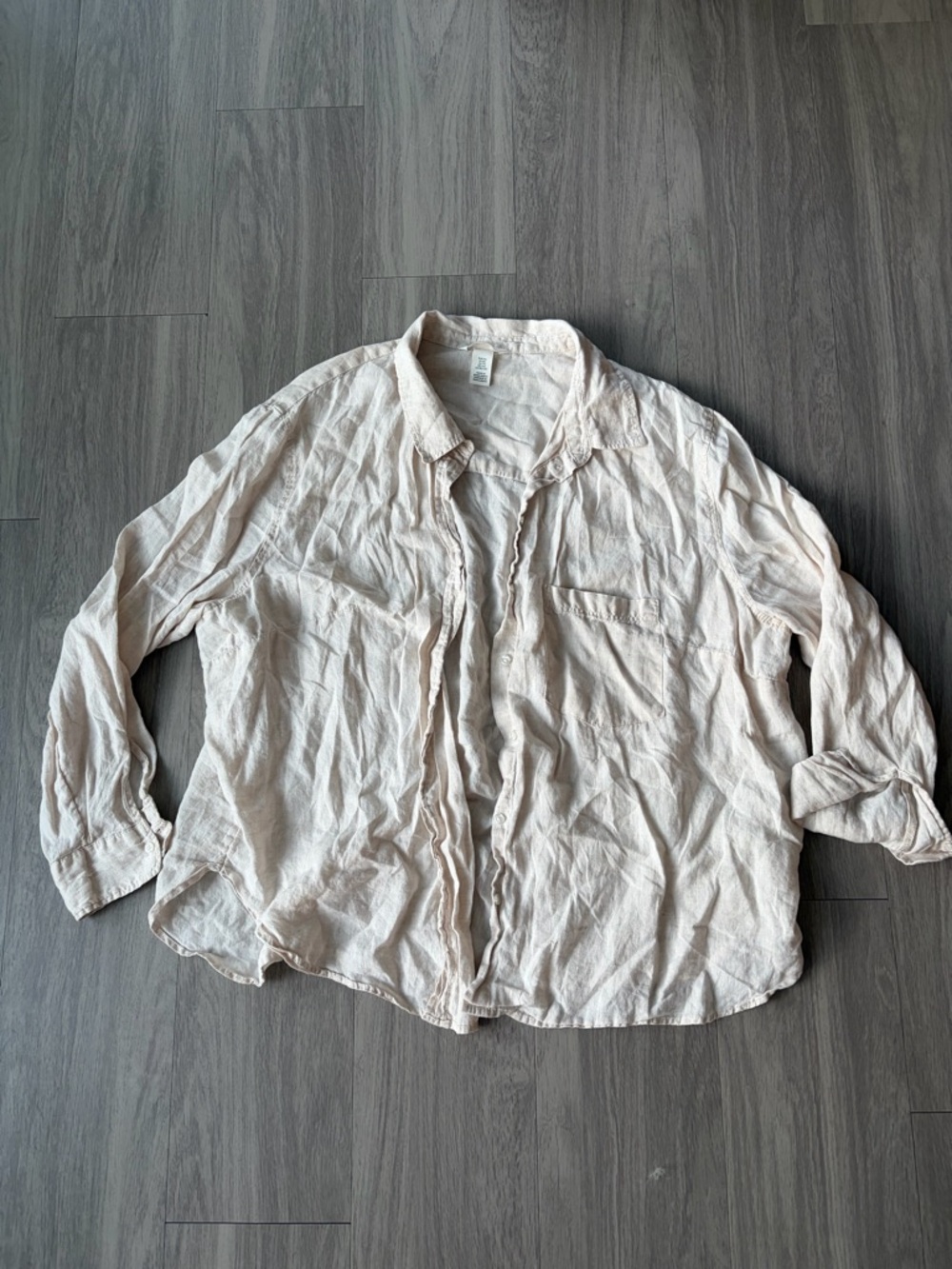 Light Beige Linen Shirt